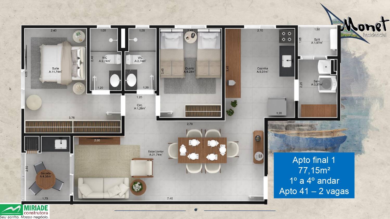 Apartamento à venda com 2 quartos, 61m² - Foto 13