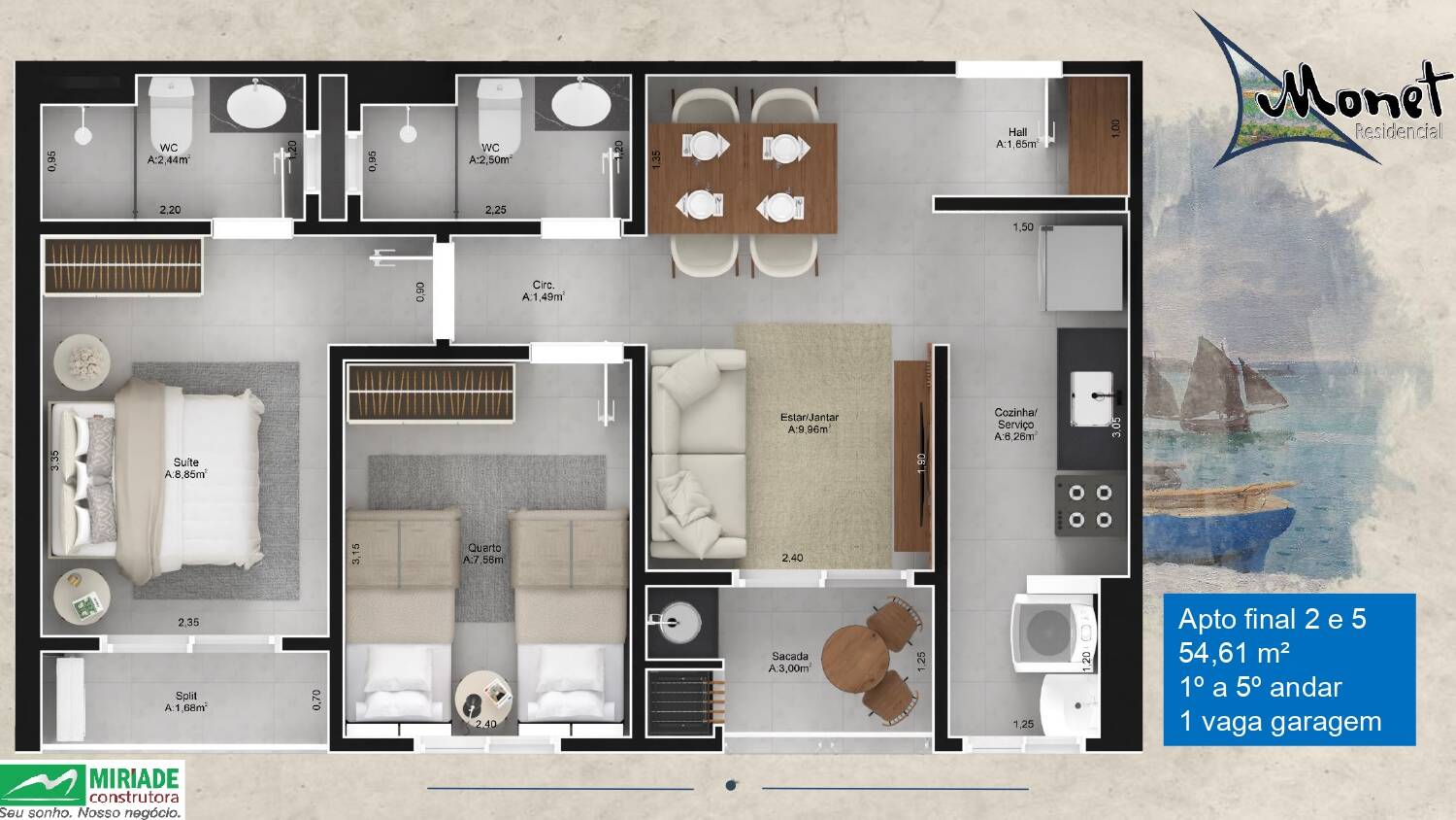 Apartamento à venda com 2 quartos, 61m² - Foto 19