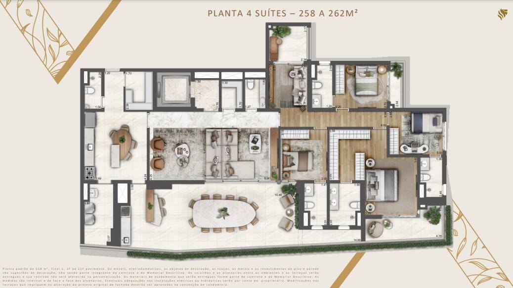 Apartamento, 4 quartos, 258 m² - Foto 11