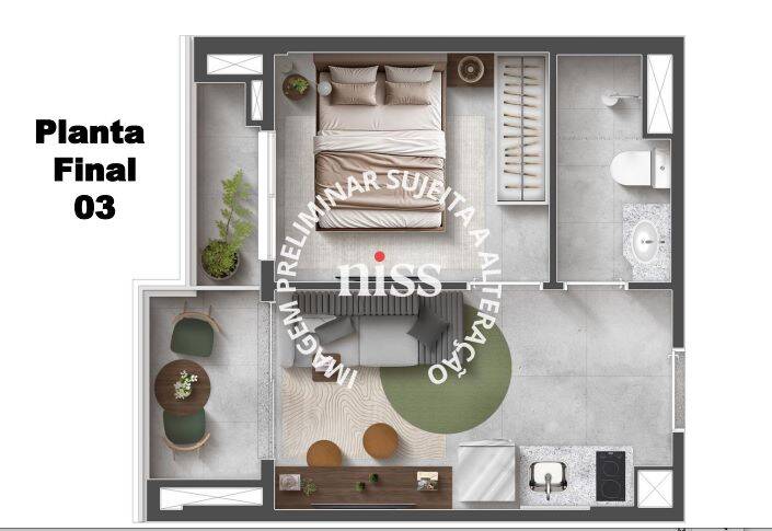 Apartamento, 1 quarto, 21 m² - Foto 5