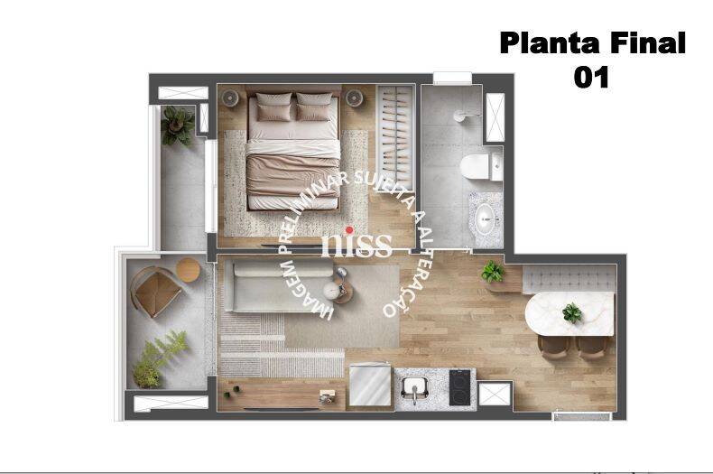 Apartamento, 1 quarto, 21 m² - Foto 4