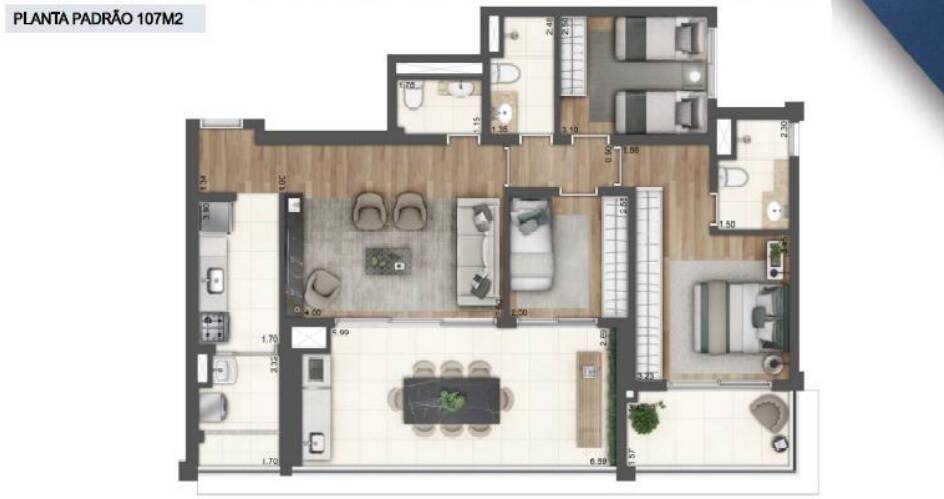 Apartamento, 3 quartos, 107 m² - Foto 14