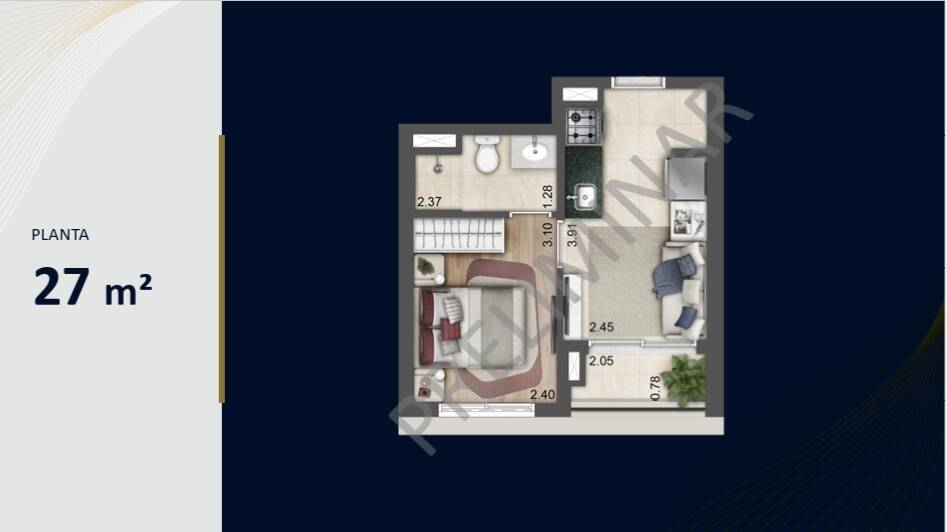 Apartamento, 1 quarto - Foto 4